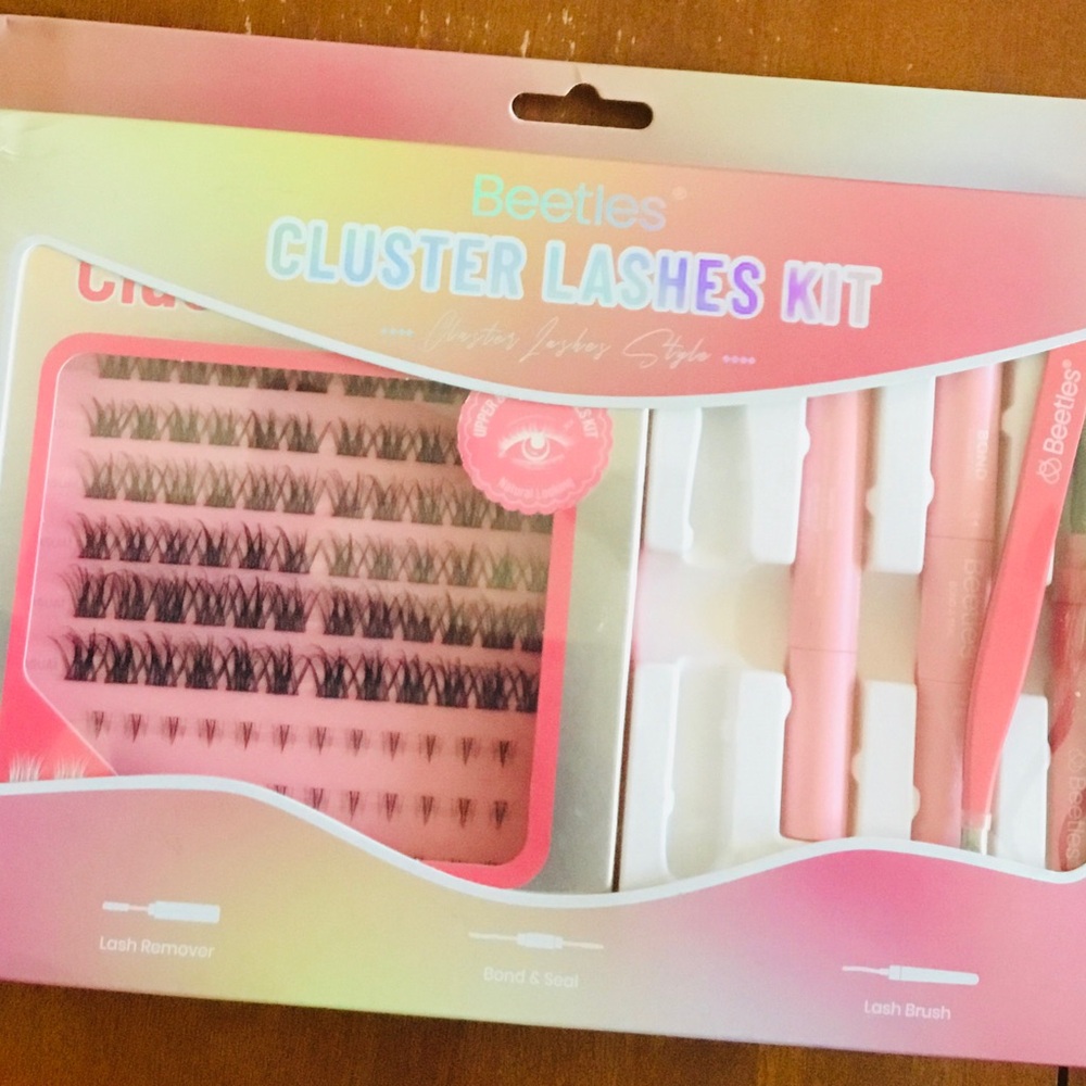 Beetles Pink Cluster Lashes Kit - Natural Volume